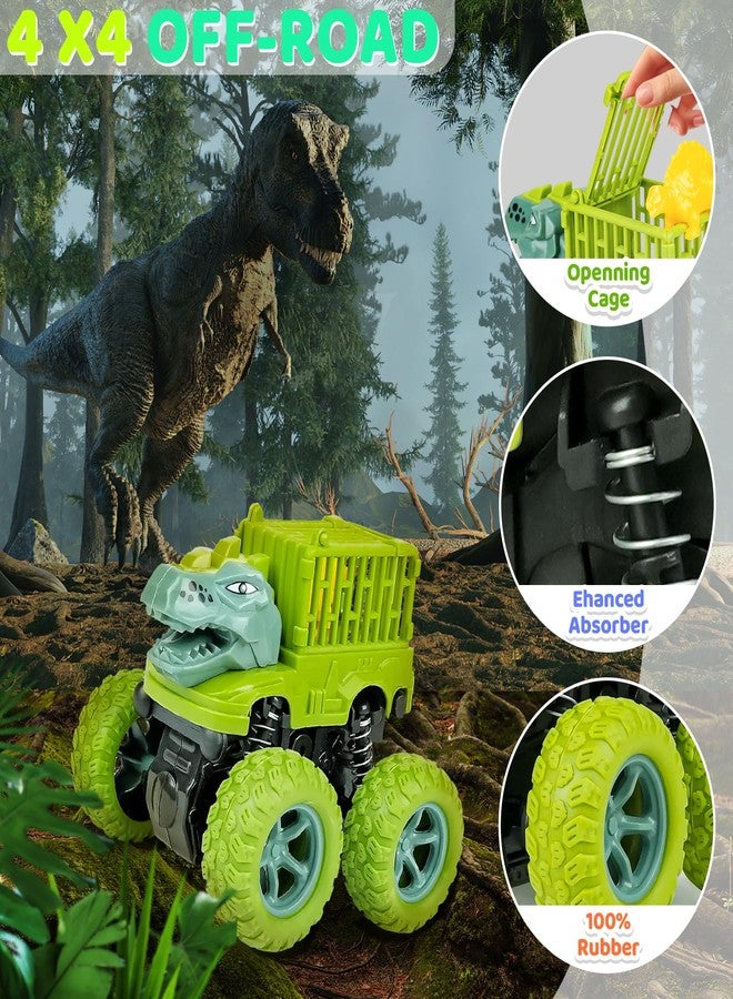 Beestech Dinosaur Toys for 2 3 4 5 Year Old Boys, Push & Pull Friction Powered Dinosaur Monster Truck Vehicles for Toddlers Preschoolers Birthday Gifts - Image 3